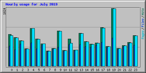 Hourly usage for July 2019