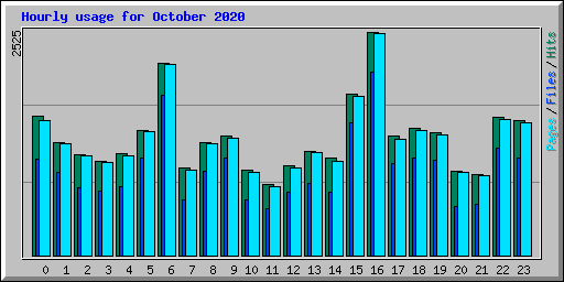 Hourly usage for October 2020