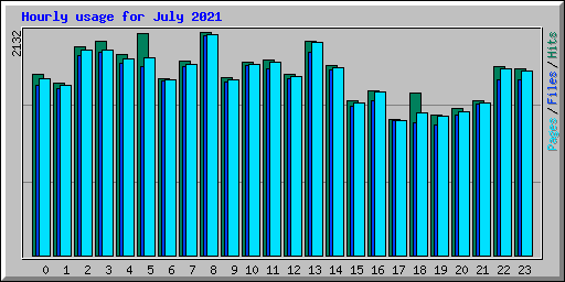 Hourly usage for July 2021