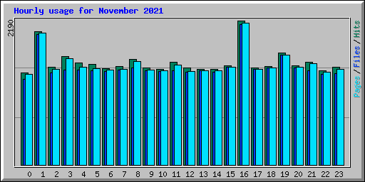 Hourly usage for November 2021