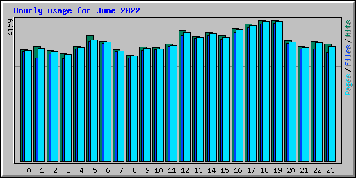 Hourly usage for June 2022